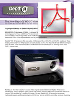 PRESS RELEASE - Lightspeed Design Announces New HD 3D Stereoscopic Projectors