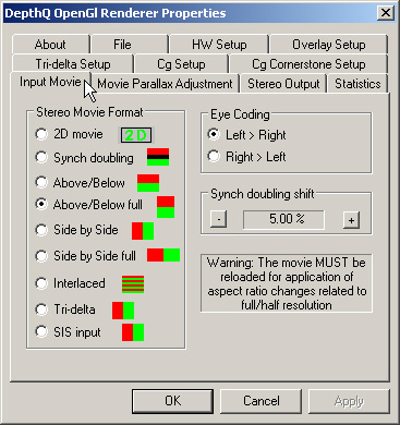 DepthQ®Player™ Input Formats